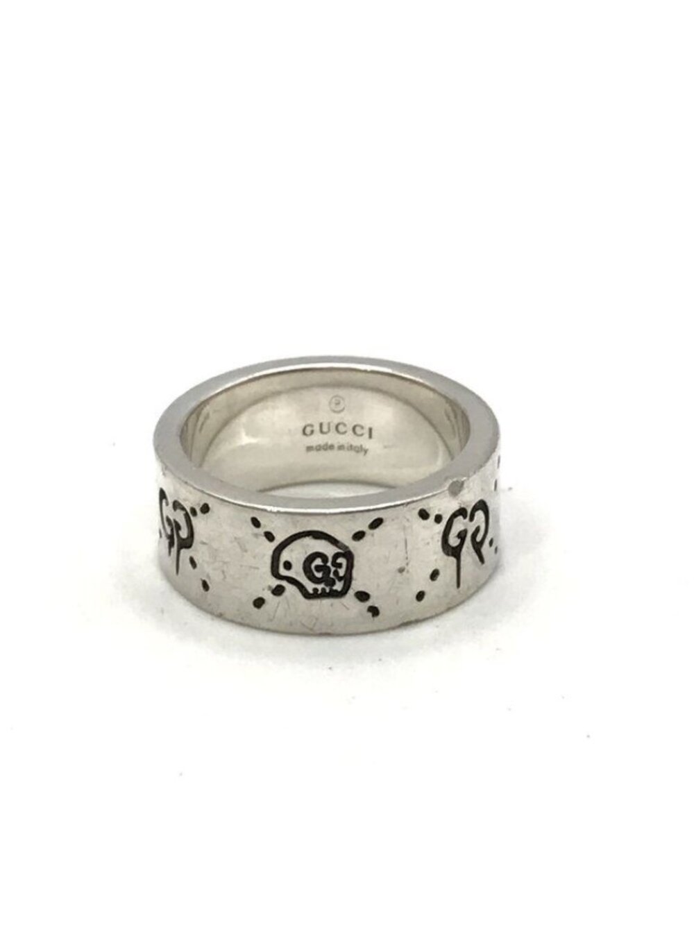 Gucci GG Ghost Skull Ring Silver